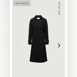 OAK + FORT Oversized Trench Coat Black. Size Small.